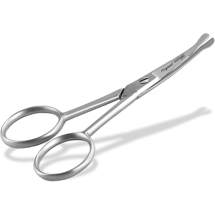 Ножиці для стрижки собак Solingen, ножиці для стрижки лап з мікрозубом, Made in Germany, ножиці з вигнутим лезом для догляду за шерстю собак, котів та інших домашніх тварин (10,5 см)