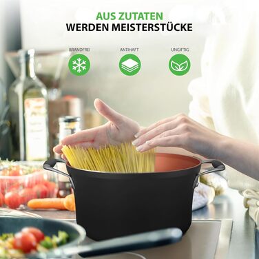 Набір мідного антипригарного посуду NutriChef NCCWALN14, 14 предметів, з силіконовими ручками та твердим анодованим покриттям