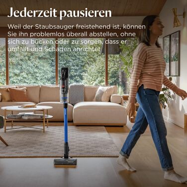 Бездротовий пилосос Bissell PowerClean FurGuard з акумулятором, 280W, самоочисна щітка, світло FurFinder, HEPA-фільтр, акумулятор 2500 mAh, час роботи 50 хв, щітка FurGuard 4091N для видалення шерсті тварин