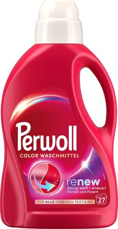 Рідкий засіб для прання кольорових речей Perwoll Color, технологія Dreifach-Renew для відновлення кольорів та волокон, 1.35 л (набір 8 шт, 160 прань)