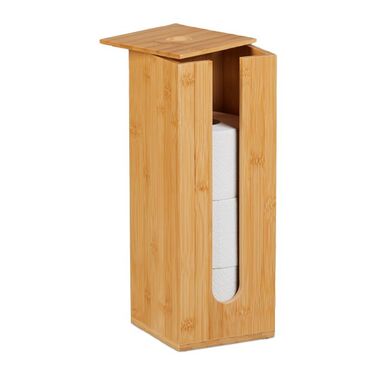 Relaxdays Toilet Paper Holder Bamboo