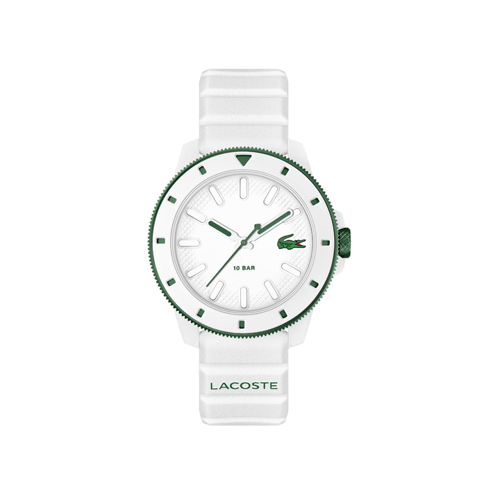 Годинник чоловічий Lacoste 12.12 Scuba на силіконовому ремінці – чорний, синій, зелений, білий, помаранчевий