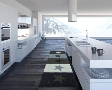 Килимок для кухні зірки 60x180 см, миючий, кольоровий | Теппих для кухні