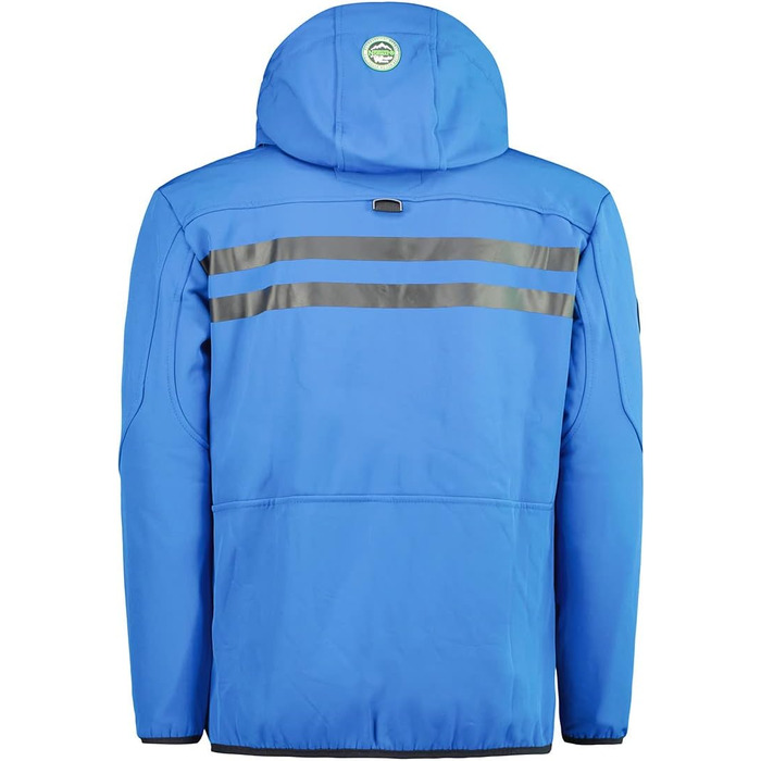 Чоловіча куртка Softshell Geographical Norway Royaute — водонепроникна, вітрозахисна зимова куртка з капюшоном для активного відпочинку, синя, розмір S