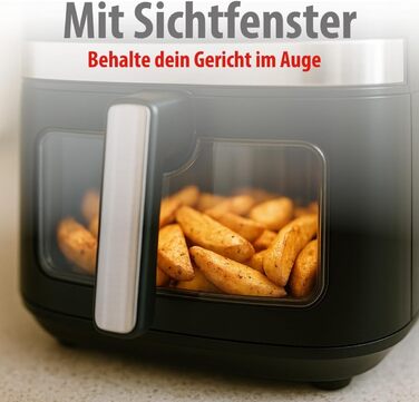 Фритюрниця Alpina Heißluft XXL: Airfryer на 4-6 осіб, 1800W, 9L, цифровий дисплей, таймер 2 год