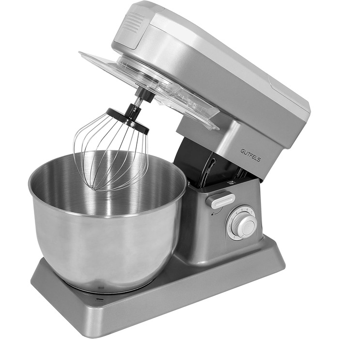 Кухонна машина GUTFELS KM 8102 roi | 1200 Вт | 10 швидкостей | 5 л чаша | Насадки: вінчик, гак для тіста, гак для збивання | Червона