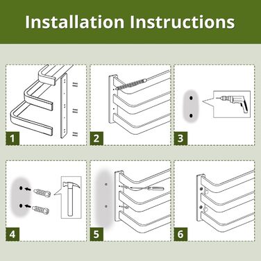 Тримач для рушників SAYAYO, чорний, 64 см, 3 стійки, для ванної кімнати та кухні