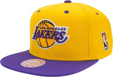 Кепка Mitchell & Ness NBA Lakers Snapback жовто-фіолетова, універсальний розмір