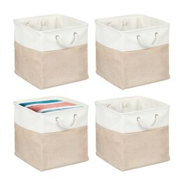 Set of 4 Linen Storage Baskets