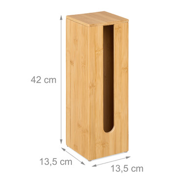 Relaxdays Toilet Paper Holder made of Bamboo