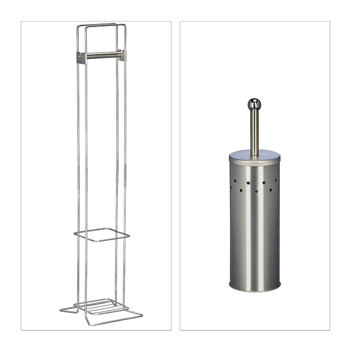 Relaxdays Toilet Set Stainless Steel