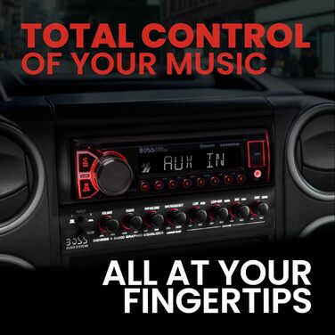Boss Audio EQ1208 підсилений 4-смуговий еквалайзер з регулюванням сабвуфера, попередній підсилювач для авто