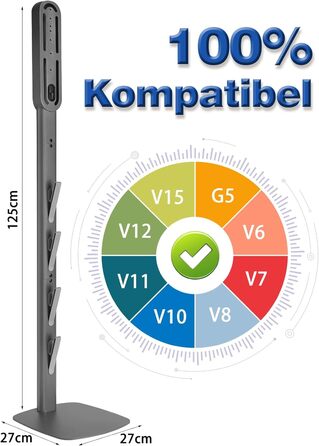 Настінна кріплення для пилососа Dyson (Gen5, V15, V12, V11, V10, V8, V7, V6) з вуглецевої сталі, сірий