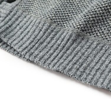 Чоловічий кардиган Allthemen з V-подібним вирізом, з підкладкою, на кнопках, грубий трикотаж, теплий перехідний жакет (4XL, світло-сірий)