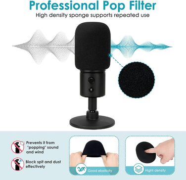 Razer Seiren X: кріплення-плече для мікрофона з поп-фільтром (YOUSHARES)