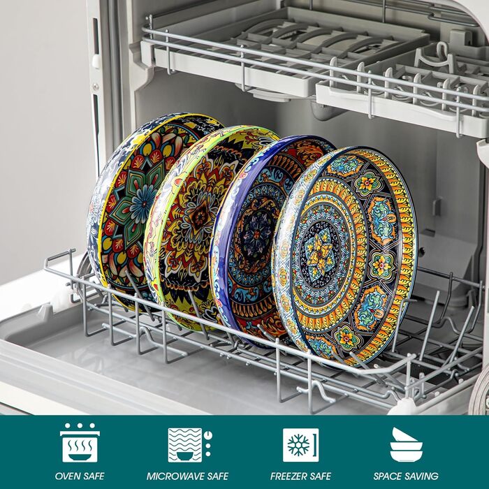 Набір супових тарілок Vancasso (6 шт) з порцеляни, 840 мл – для супу, салату, рамену, мюслі, пасти та десерту