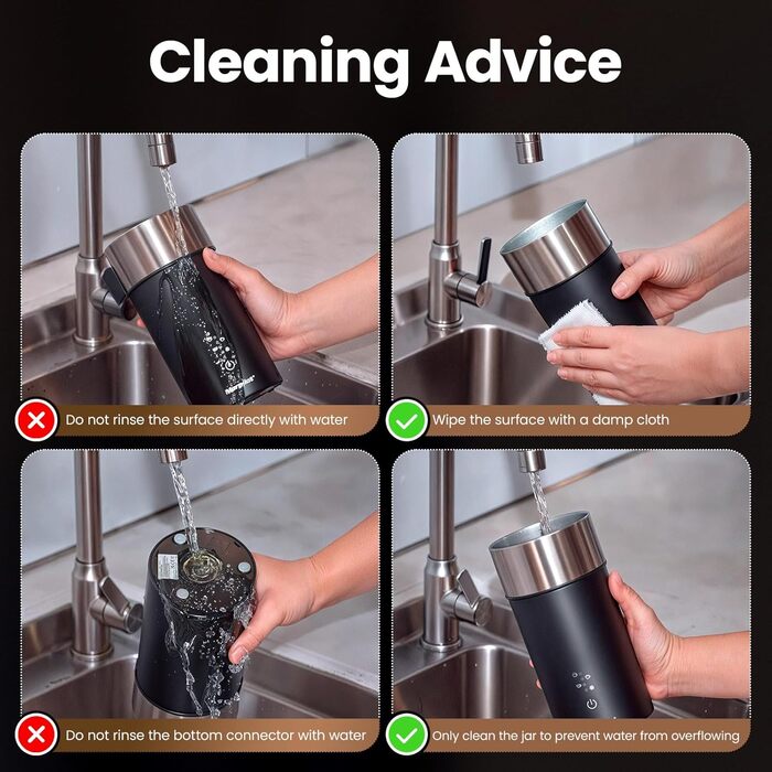 Електричний піноутворювач для молока Morpilot 4-в-1, 240 мл, 400 Вт, з нержавіючої сталі з антипригарним покриттям, для лате макіато та капучино