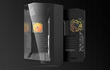 Корпус для ПК DarkFlash DY470 ATX Cube Case, 4 вентилятори ARGB, з ручкою