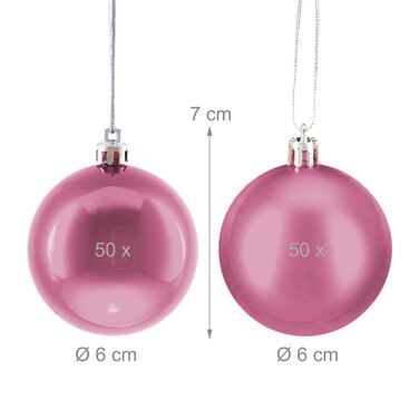 Relaxdays Set of 100 Christmas Baubles