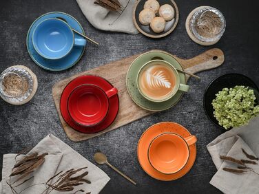 Набір посуду CreaTable Serie Nature Mediterran на 8 осіб для кави капучино, кераміка, для мікрохвильовки та посудомийки
