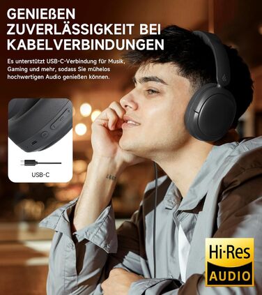 Навушники Edifier W800BT Pro Hybrid ANC Bluetooth 5.4 Over-Ear Чорні - Бездротові, з Шумозаглушенням, Hi-Res Audio, 45 год. роботи, Швидка зарядка, Складні