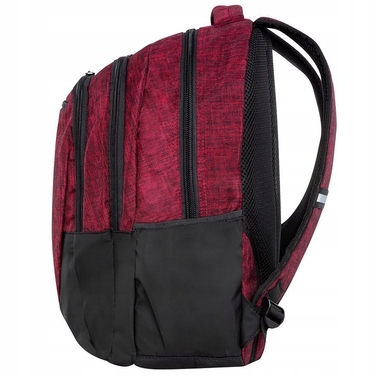 Багатовідсіковий шкільний рюкзак CoolPack, чорний з червоним, 27 л