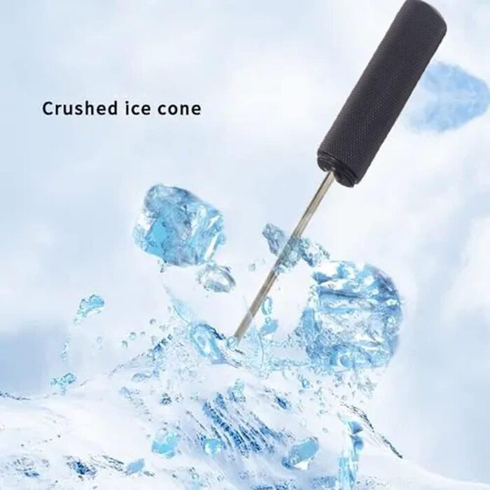 Roos 22.9 cm Portable Ice Pick with Aluminum Alloy Safety Cover Kitchen Tool Black