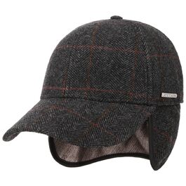 Кепка Stetson Kinty Wool з мікрофлісом та клапаном для вух, чоловіча, з бавовни, сіра, розмір L
