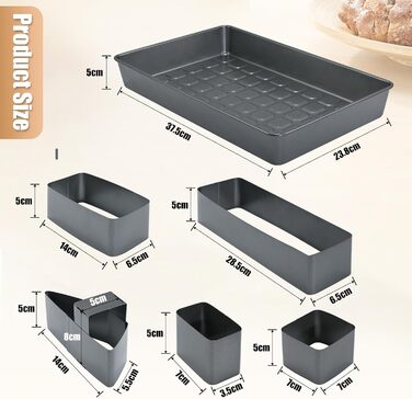 Набір форм для випічки з антипригарним покриттям, форми для випічки у вигляді літер та цифр, великі регульовані форми для кексів з алюмінію, набір для випічки DIY для вирізання печива на весілля, день народження, хрещення