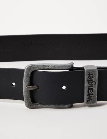 Чоловічий шкіряний ремінь Wrangler Metal Loop коричневого кольору, 1 шт, розмір 115, чорний