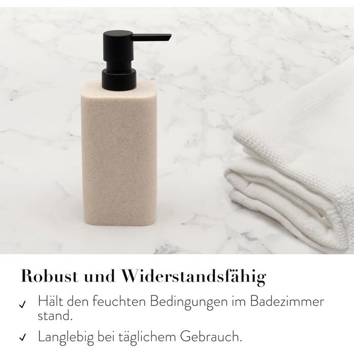 Набір для ванної кімнати ZCCZ – 4 предмети: тримач для зубних щіток, дозатор мила, мильниця та стаканчик для зубних щіток. Елегантний органайзер для косметики з ефектом мармуру, білий (пісочний)