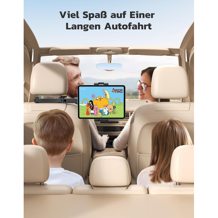 Тримач для планшета в авто, висувний кріплення, поворот на 360° - сумісний з iPad, iPhone, Galaxy Tab та іншими пристроями 4.7-12.9 дюймів