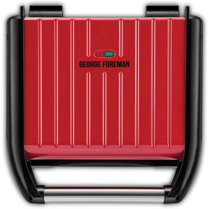 George Foreman Family Size Contact Grill & Panini Press - 24x17cm (3 Portions) - Red Steel