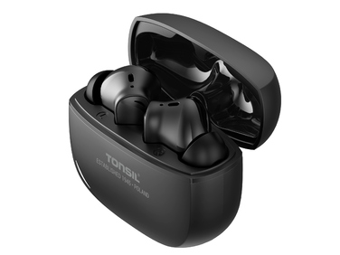 Бездротові вакуумні навушники TONSIL TW50BT Bluetooth, чорні
