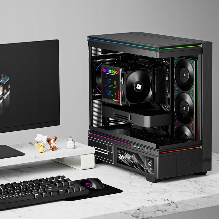 Повітряний кулер для процесора Thermalright, чорний, 120/140 мм