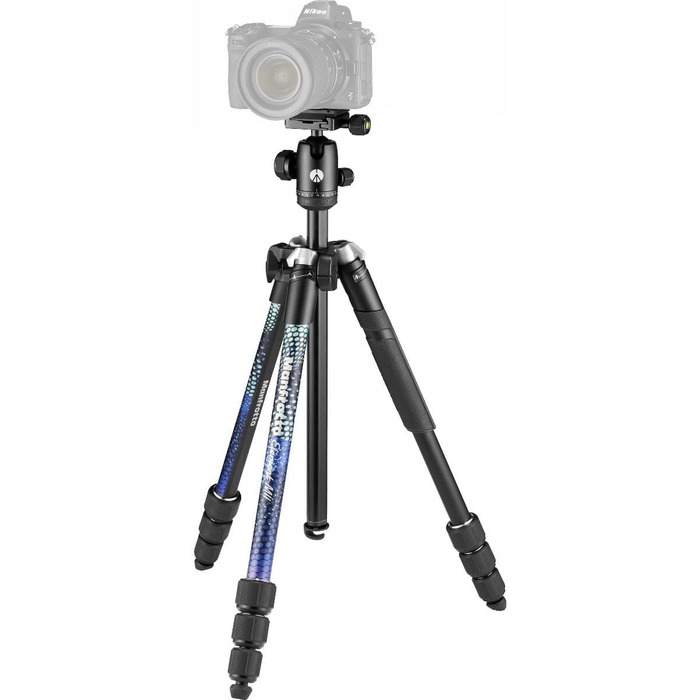 Алюмінієвий компактний штатив Manfrotto Element MII з кулею та сумкою для DSLR, бездзеркальних та компактних камер, синій