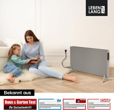 Конвектор LEBENLANG з Wi-Fi, 2000W: Економія енергії, дистанційне керування, настінний/підлоговий монтаж