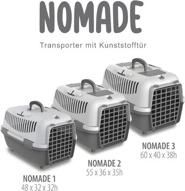 Транспортний бокс для котів та собак Nomade 2 - міцний бокс з поліпропілену, 55x36x35 см, до 8 кг