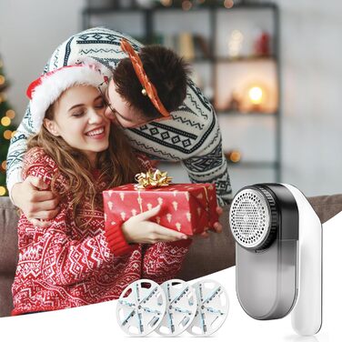 Електричний видалення ворсу Maxtachi - бездротовий зніматич ворсу для одягу з LED-дисплеєм, 6-клинковий ніж, для всіх тканин, чорний