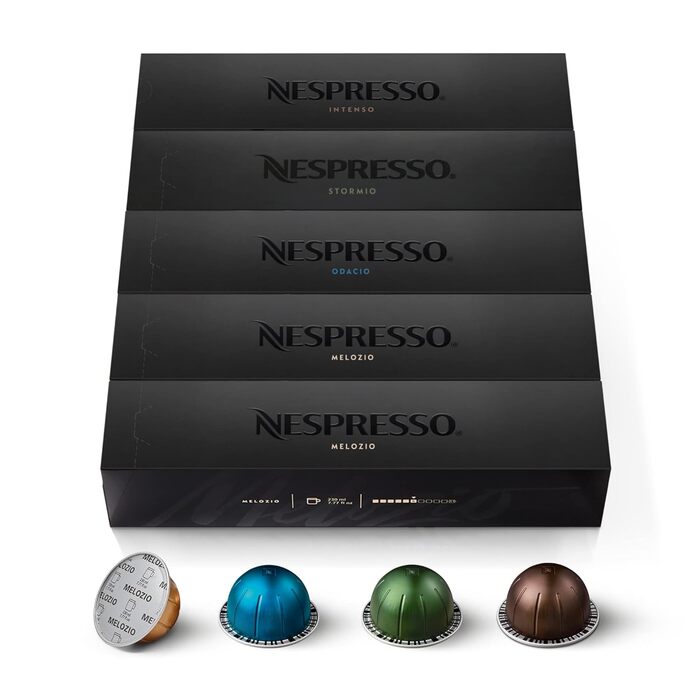 Кава Nespresso Vertuo, набір капсул 50 шт., середнього та темного обсмаження, сумісна з VERTUO