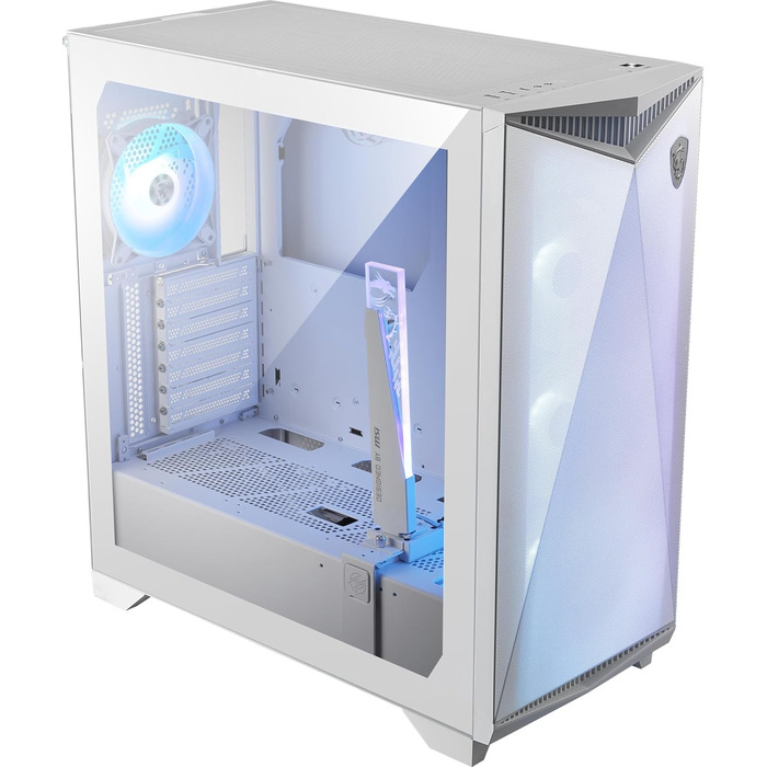 Корпус ПК MSI MPG GUNGNIR 300R Airflow White: Mid-Tower з загартованим склом, підтримка ATX/M-ATX/Mini-ITX, 4 x 120mm ARGB вентилятори, USB 3.2 Gen 2x2 Type-C