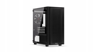 Корпус для комп'ютера Krux Scor, бічна панель зі скла, 1 вентилятор, mATX, чорний