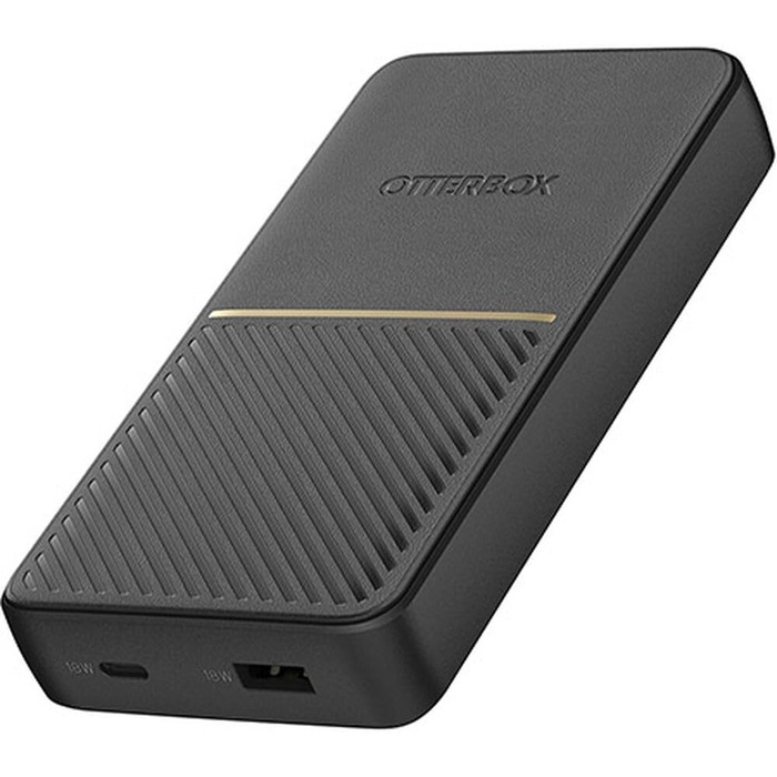 Power Bank OtterBox Robustes 15000 mAh з USB-A та USB-C, 18W, Швидка зарядка, Чорний