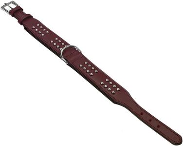Nobby Leather Collar VINTO, 60 cm (53-58 cm), 50 mm, 1 piece (brown, neck circumference: 39-43 cm)