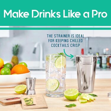 Набір шейкерів для коктейлів, барний аксесуар, нержавіюча сталь (8 предметів)