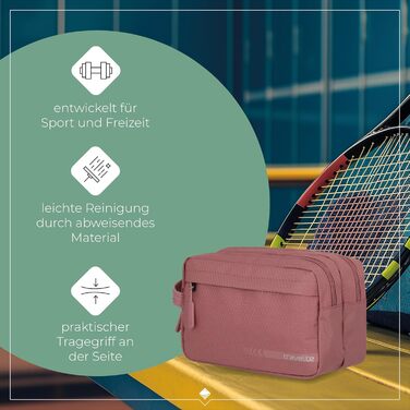 Косметичка для ручної поклажі Travelite Kick Off: практична культбагаж для подорожей та спорту, 26 см, 5 л, антрацит (сірий)