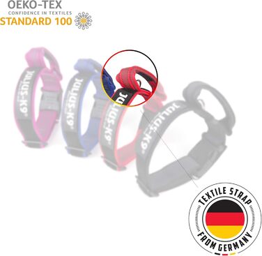 Нашийник Julius K9 200HA-K-2015 серії Color & Gray, чорно-сірий, регульований, 50 мм, 49-70 см, з надійним затвором та логотипом (без ручки), 1 шт.