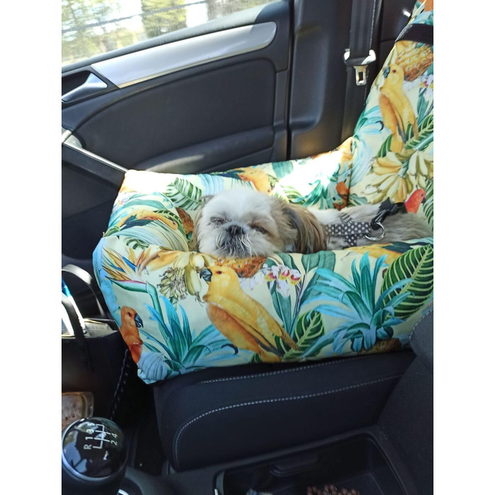 Крісло-ліжко для собак у машину Petsen з іменем, корзина для собак маленьких порід, автоліжко для собак, автокорзина для собак, ліжко для собак (також підходить для птахів)