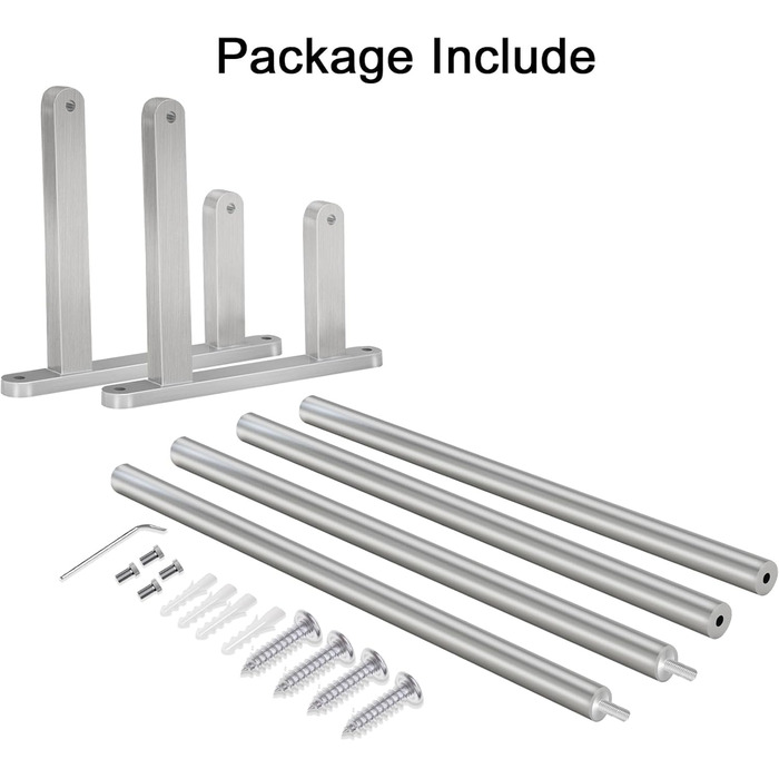 Тримач для рушників на стіну, 60 см, нержавіюча сталь, для ванної кімнати, спальні, кухні, щітковий нікель