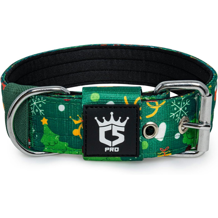 Тактичне нашийник для собак TSPRO, міцний, з металевою застібкою, 3.8 см, регульований, для середніх та великих собак (M, 40-48 см)